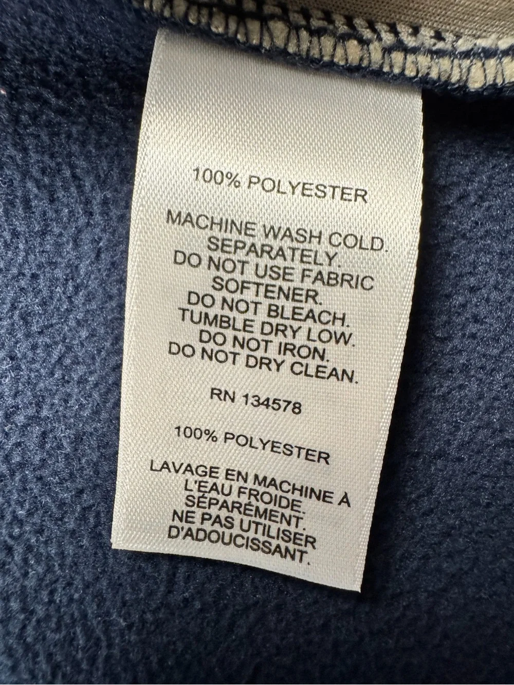 Vineyard Vines Vest Mens XL Cream Sherpa Navy Full Zip Pockets Outdoor Collared